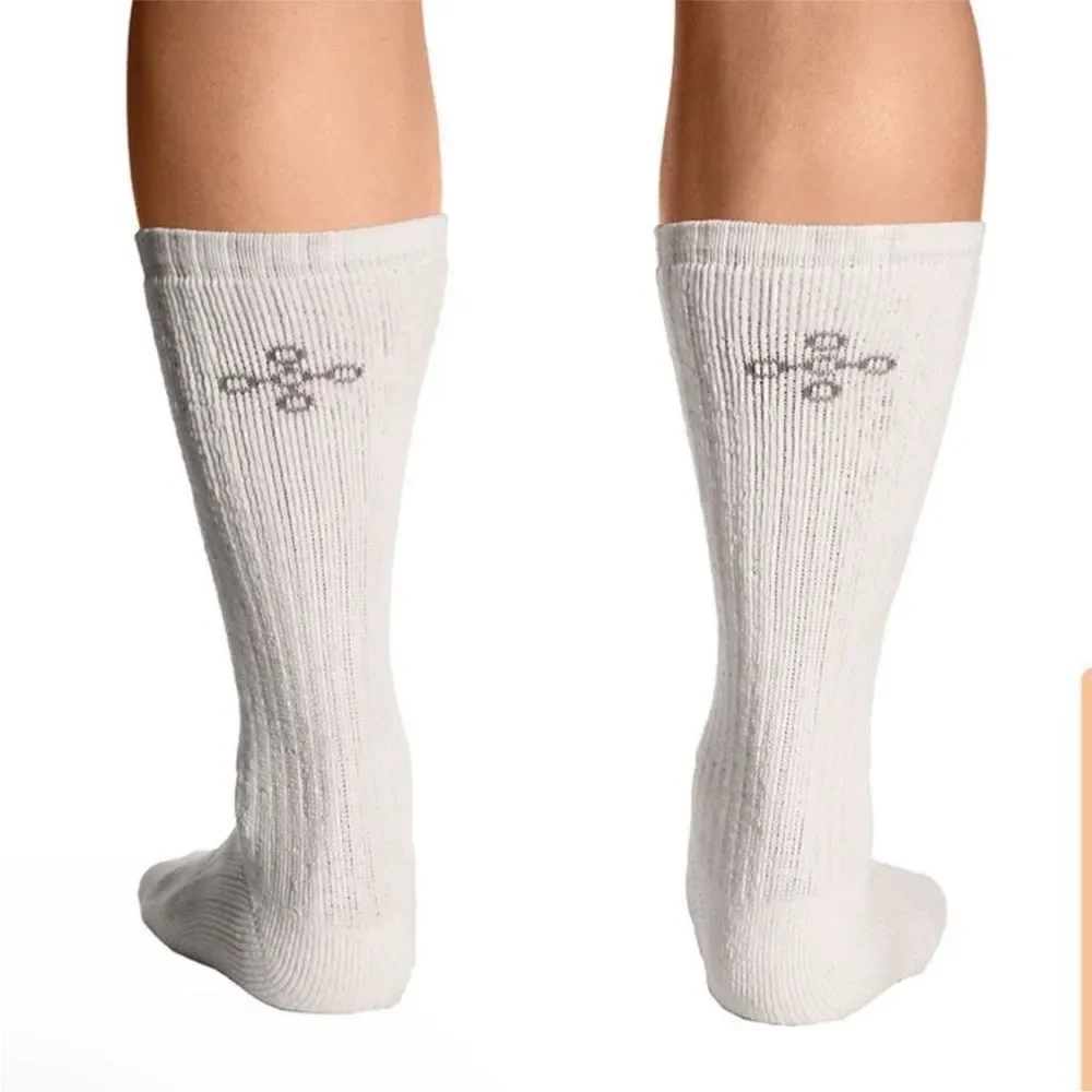 Tommie Copper Cotton White Compression Crew Socks 3 Pack. Size Medium. New NWT